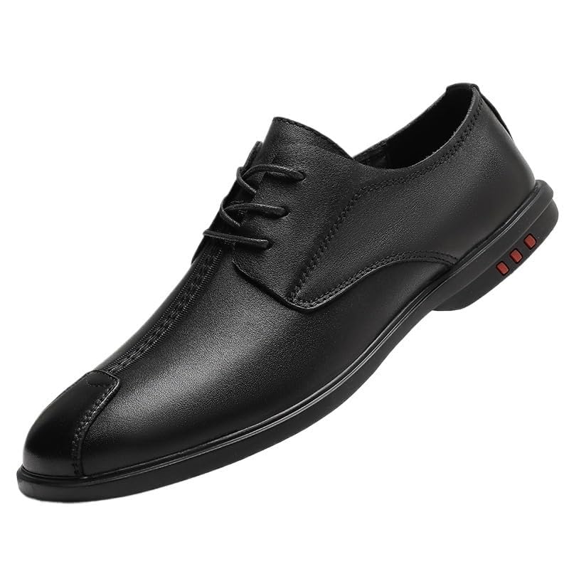 Men's Comfortable Fashion Dress Shoes Lightweight Pointed Toe Summer Lace Up Non-Slip Softsole Oxford Shoes
