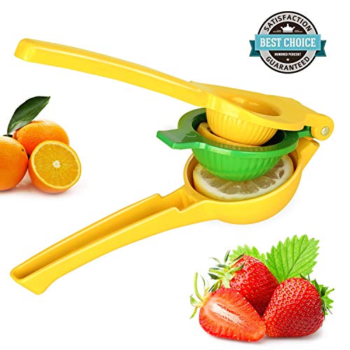 BrightBlue Exprimidor de limón y Lima, Exprimidor de Jugo de Metal con exprimidor de limón y cítricos, Cuchara Manual de aleación de Aluminio