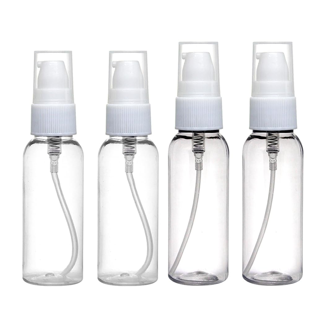 Nsb herbals Empty Plastic Serum Bottles with White Pump, 30ml & 50ml Combo, Refillable for Sanitizer, Perfume, Rose Water, Travel-image-4