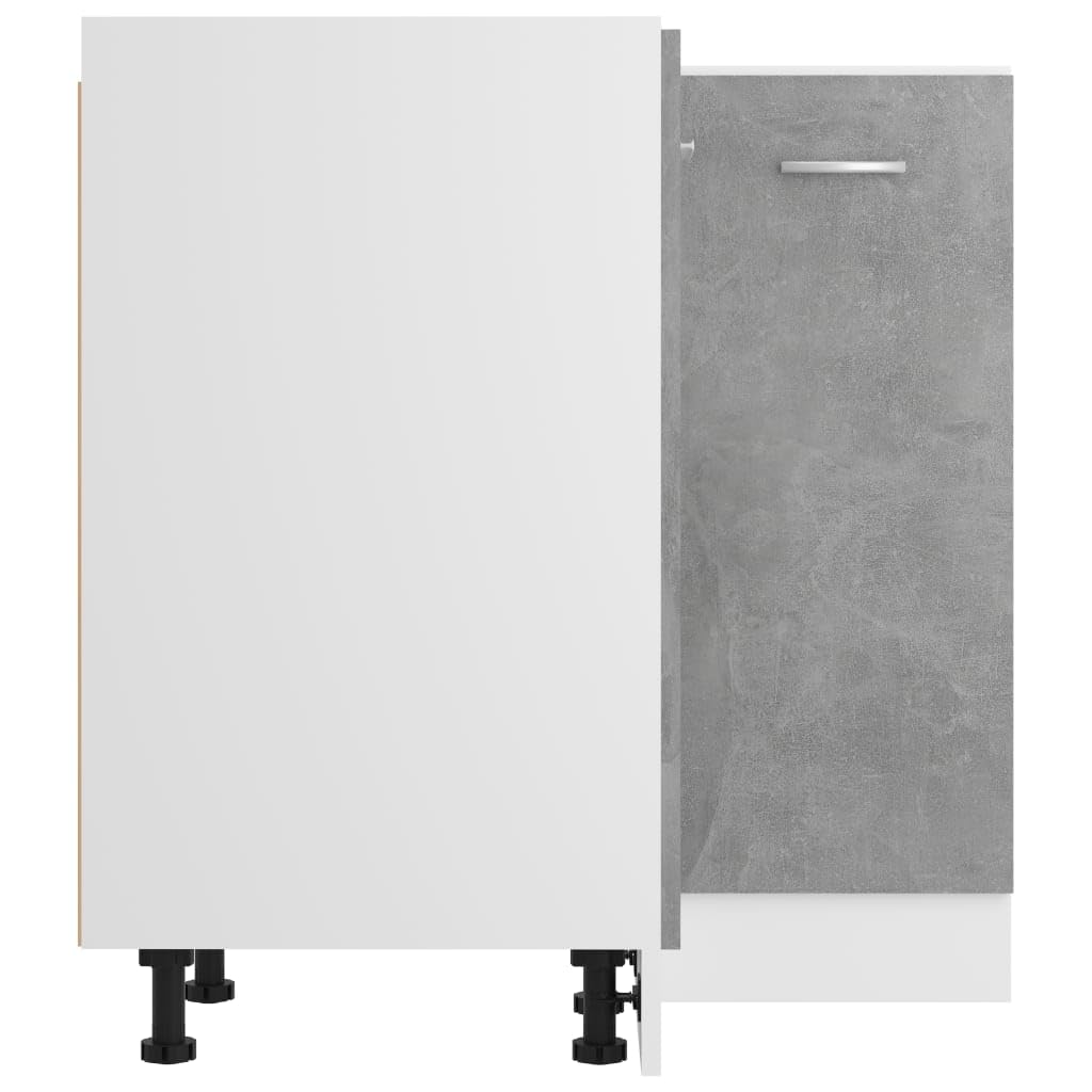 vidaXL Mobile Angolare “Lyon” Grigio Cemento 75,5x75,5x81,5 cm in
