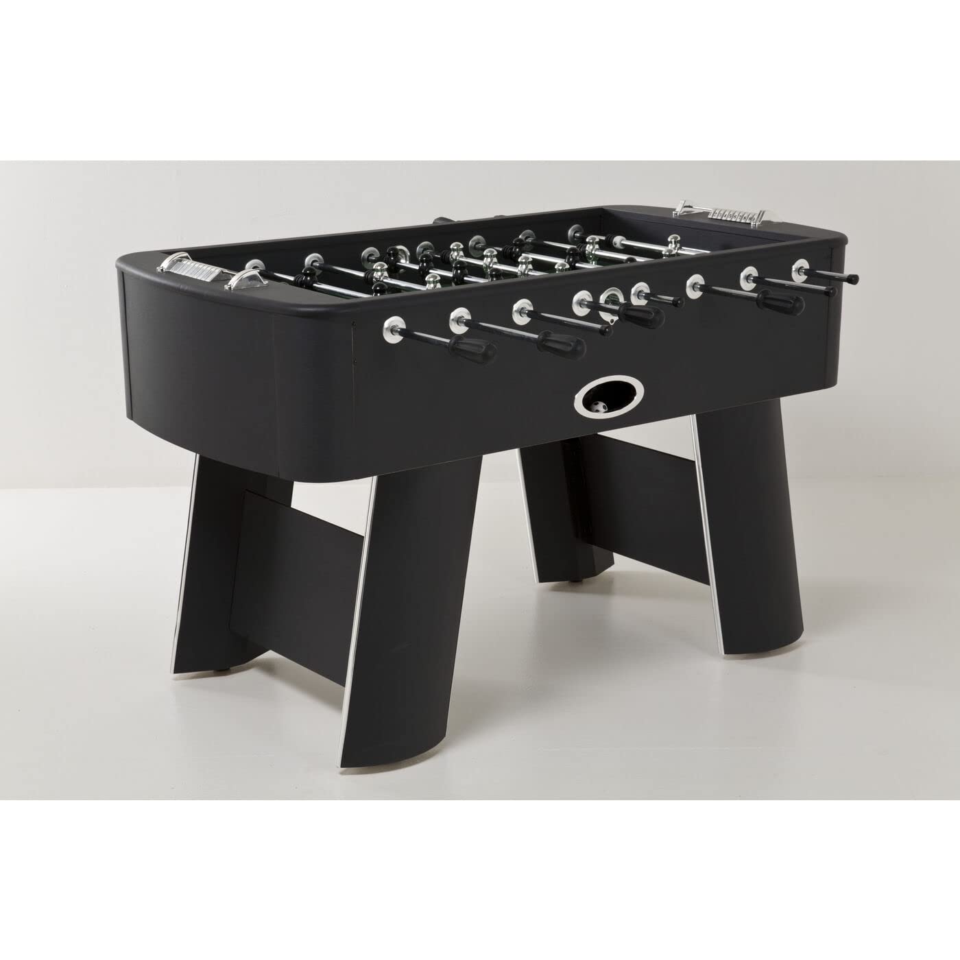 Kare Design Kicker Style , Calcio da Calcio, con 4 Palline, Nero/Argento, 90x125x145 cm (AxLxP)