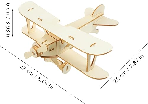 Miniatura 2 de Ipetboom 1 avión de madera, kit de aviones de madera, avión de madera, rompecabezas creativos, modelos de aviones, kit de manualidades de madera,