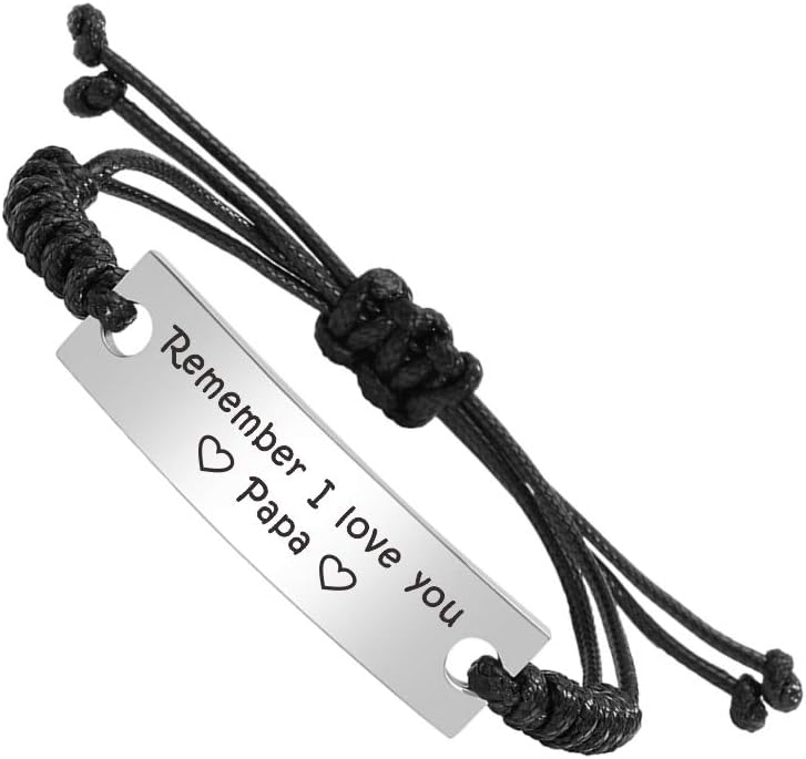 ABNTY Valentines Day Gifts for Papa - Papa Bracelet for Men - Papa Birthday Gifts Ideas - Valentine's Day Gifts for Papa - Image 2