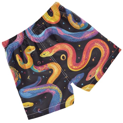 Pigsaly Boys' Swim Board Shorts Colorful Snakes Animals Boy's Swim Trunks Kids Swimwear 3T2