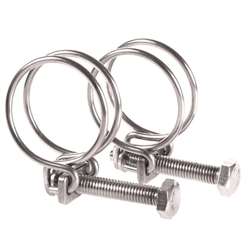 Collier de serrage en acier inoxydable 304, double collier de serrage, collier de serrage fixe pour tuyau d'eau, tuyau de ventilation, 103, 110 x 3 (1 pièce)