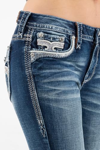 Rock Revival - Womens Shell Pink RP2791B202 Bootcut Jeans, Color Denim, Size: 264