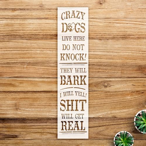 Dog paw Stencil Pattern for Wood and Outdoor Decor, Fun Porch Sign Design, Ideal for DIY Home Projects and pet Lovers - Size A2 (5.5