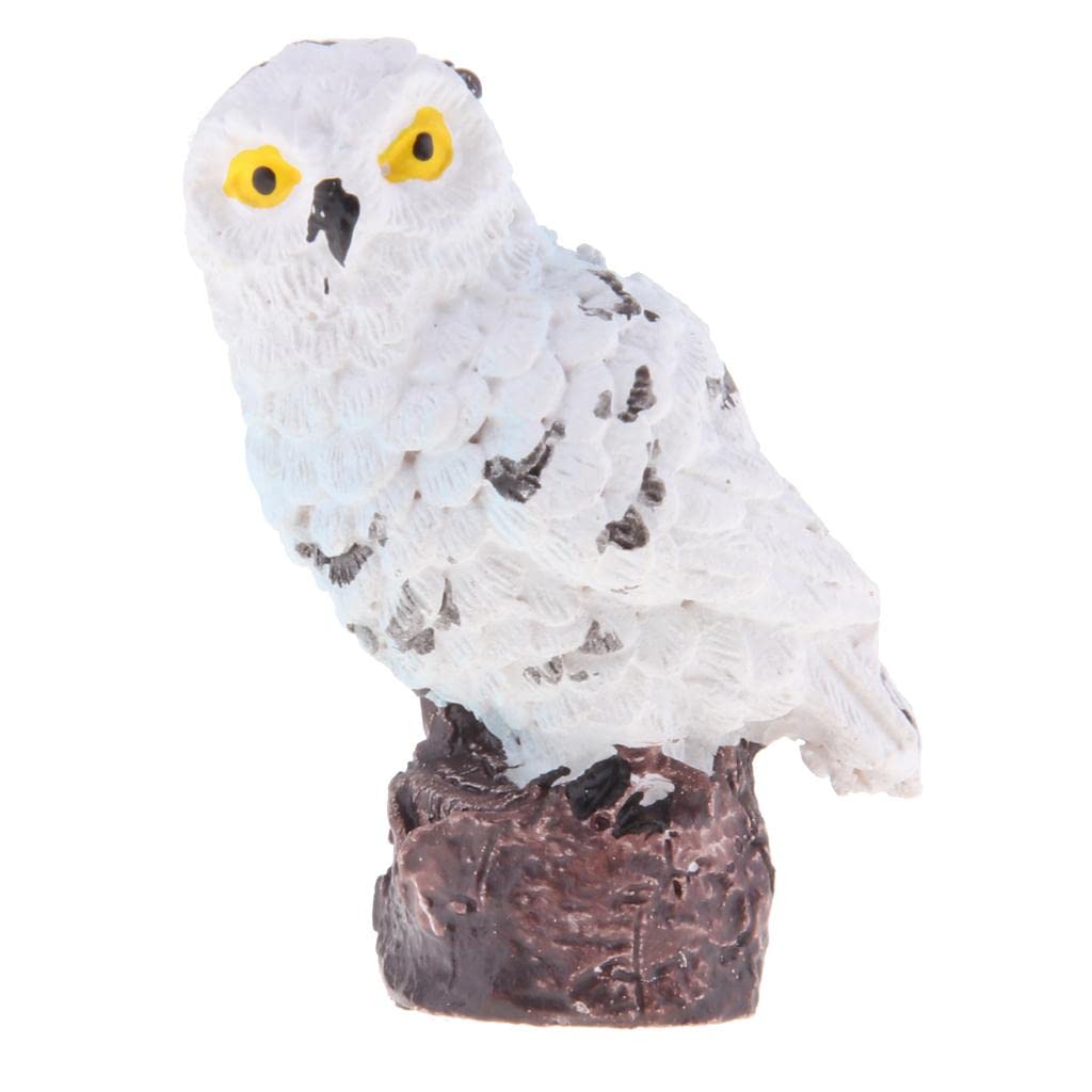 CALANDIS 4Xresin Owl Fairy Garden Ornament Miniature Bonsai Terrarium Home Deco White A | Statues & Lawn Ornaments | Garden Dacor| Yard, Garden & Outdoor Living | Home & Garden-image-49