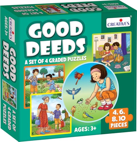 Image of Creative's Good Deeds Educational Puzzles Set for Kids Preschool Learning Toy Social Skills Problem Solving Early Development Screen Free Learning Activity Game for Children Age 3 Years and Above