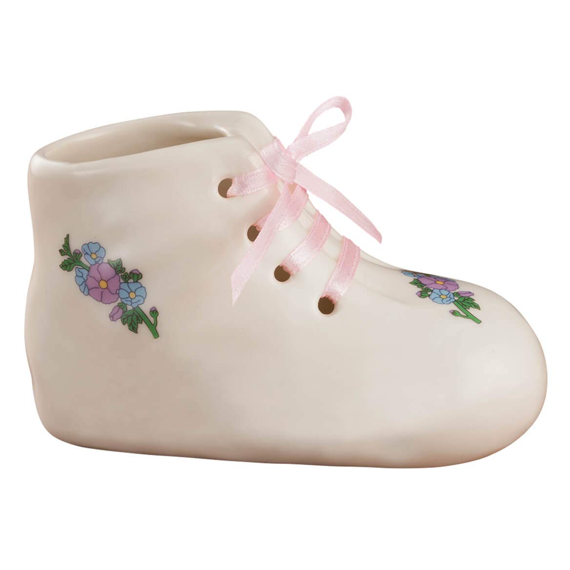 Porcelain Baby Bootie Heirloom – Pink Girl - Ceramic Baby Shoe Keepsake – Birth, Baptism or Christening Gift - 4” Long by 2” Wide