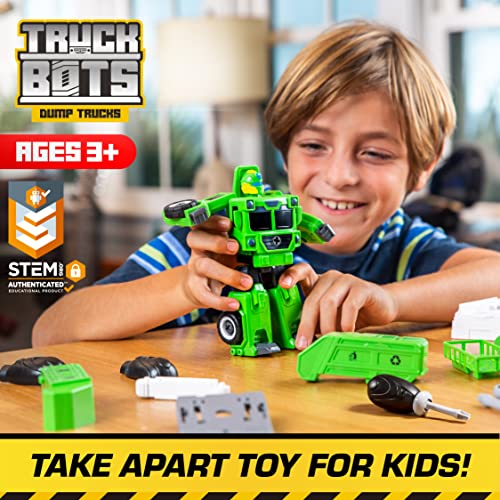 image for USA Toyz Truck Bots Dump Truck Robots for Kids - 4-in-1 Take Apart Toy