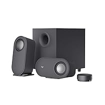 Logitech Z407 Altoparlanti Bluetooth per computer con subwoofer e controllo wireless, audio avvolgente, audio premium con ingressi multipli, altoparlanti USB – Nero