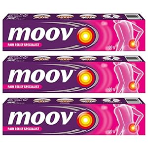 Moov Fast Pain Relief Cream – 30g (Pack of 3) | Suitable for Back Pain, Muscle Pain, Joint Pain, Knee Pain | 100…