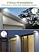 InnoGear Solar Gutter Lights Outdoor, 80 LED Wall Mount Lighting with Motion Sensor 4 Working Modes IP65 Waterproof 450 Lumens for Front Door Yard Garage, Pack of 2