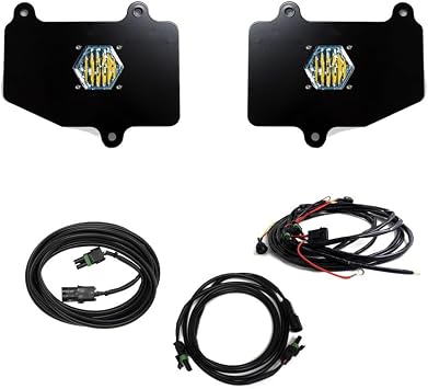 Baja Designs S1 Dual Reverse LED Light Kit for Jeep JT Gladiator OE Bumper - Wide Cornering Clear Lens Upfitter Wiring Harness