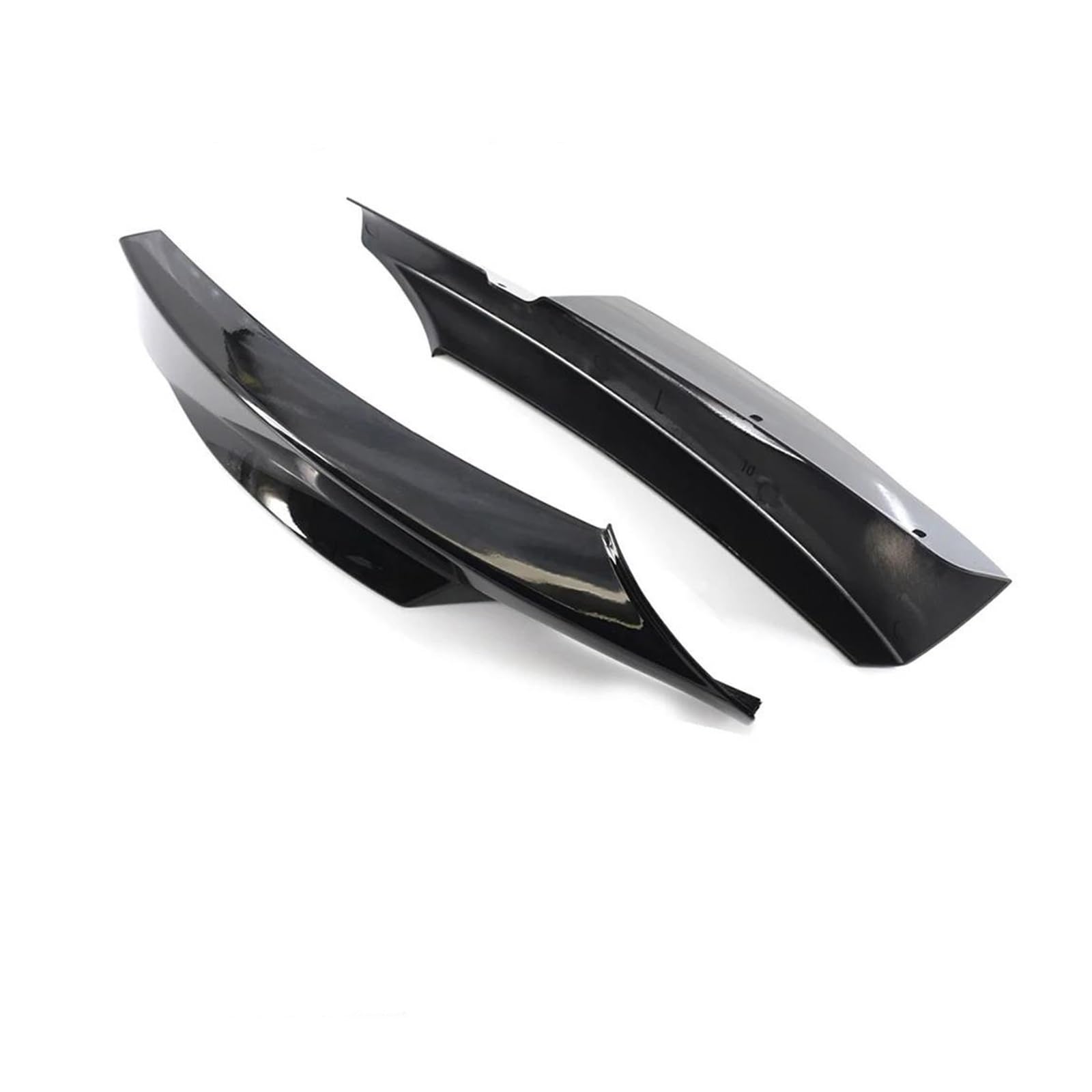 Spoiler Lip 2Pcs Front Bumper Side Splitter Spoiler Lip Cover Bright Black Carbon Fiber For B&MW E90 E91 For Tech LCI 3 Series Front Spoilers
