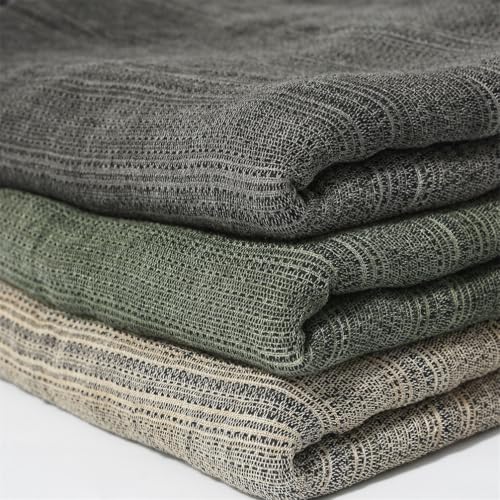 Bufanda vertical a rayas para hombre, complemento masculino de algodón con flecos 2