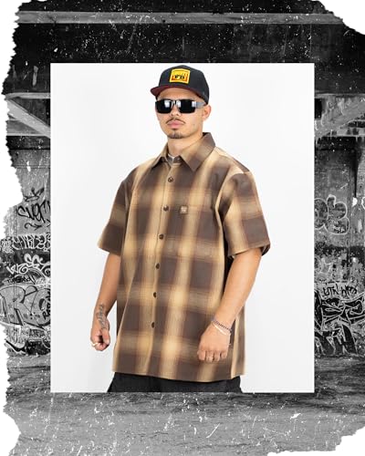 FB County Flannel Shirt for Men & Women - Unisex Checker Short Sleeve Flannel Shirts - Polyester Cotton Blend Fabric2