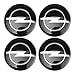YSTC 4Pcs 64mm Tapas Centrales Aleación Tapacubos para Opel Astra H G J Insignia Mokka Zafira Corsa Ampera, Juego de Tapacubos Prueba de Polvo, ProteccióN contra El óXido Hub Caps Center Auto Covers