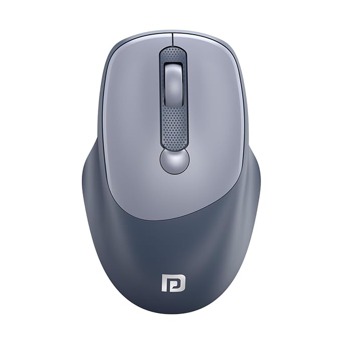 Portronics Toad 7 Wireless Mouse, Bluetooth 5.3V & 2.4 GHz Wireless, Adjust Sensitivity Upto 3200 DPI, Rechargeable Built in Battery(Grey)