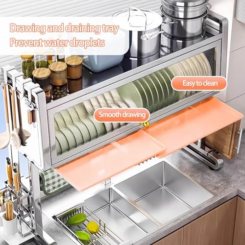 Égouttoir à vaisselle en acier inoxydable gain de place pour cuisine - 6