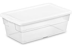 Sterilite 6 Qt Clear Stackable Plastic Storage Bin