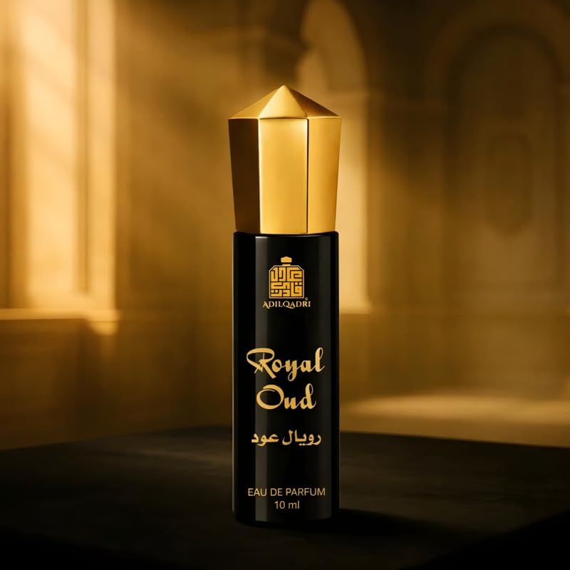 AdilQadri Royal Oudh Eau De Parfum for Men, Woody Long-Lasting Fragrance, 10ML Spray, Ideal Gift for Him, Perfect for Special Occasions