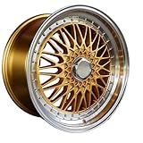18 Inch Aluminum Multi-Spoke Casting Wheel 5-Holes Silver Compatible With Passenger Car(Golden)