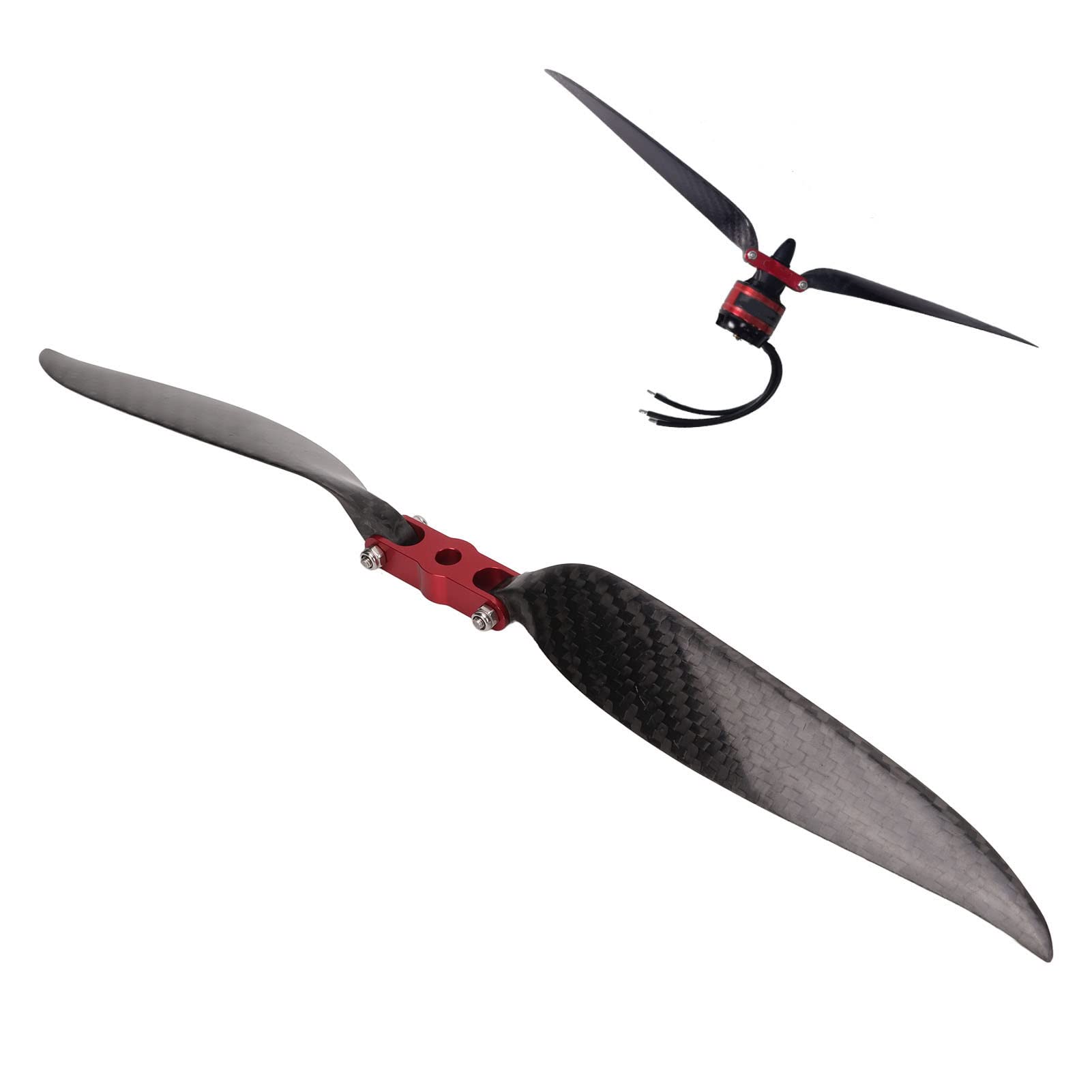 plplaaoo Hélice Plegable RC Fibra de Carbono Aleación de Aluminio Hoja Delgada de 325 mm Hélice de Drones de Alta eficiencia para Aviones de ala Fija Pieza de Repuesto Liviana y Duradera