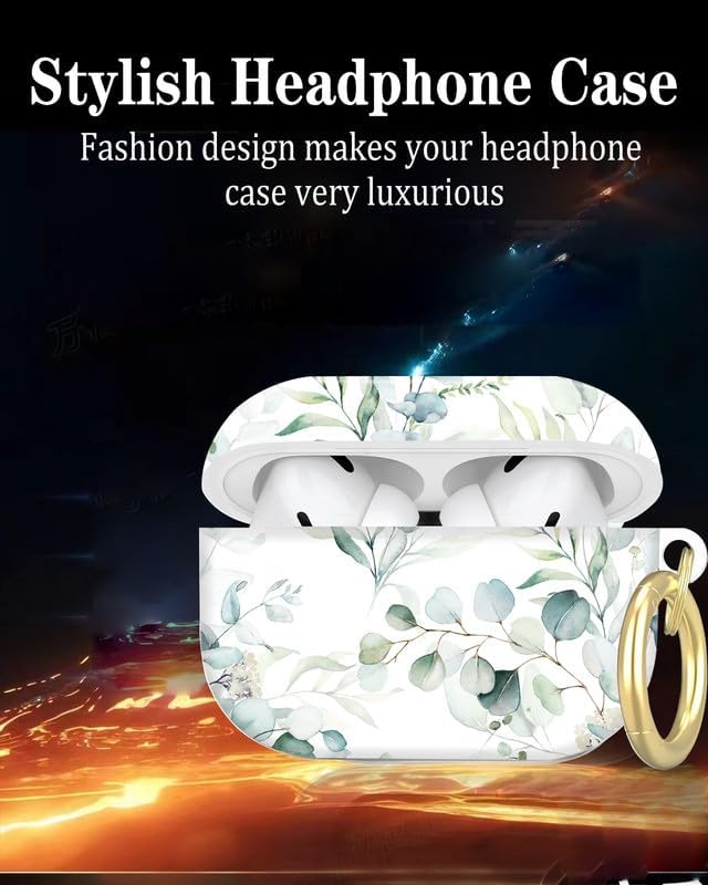 Miniatura 5 de Funda compatible con AirPod Pro de 21 generación con llavero, funda protectora completa a prueba de golpes para auriculares inalámbricos para Airpod