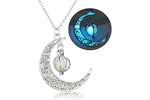 Shining Moonlit Pendant: EEQQBZ Crescent Moon Fairy's Glow Necklace
