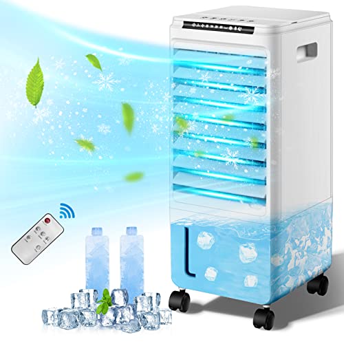 Portable Air Conditioners, 3-IN-1 Evaporative Air Cooler, Windowless Swamp Cooler w/ 3 Modes & 3 Speeds, Remote, 65° Oscillation, 1.85 Gal Water Tank, Air Conditioner Portable for Room Home Office Portable Air Conditioners, 3-IN-1 Evaporative Air Cooler, Windowless Swamp Cooler w/ 3 Modes & 3 Speeds, Remote, 65° Oscillation, 1.85 Gal Water Tank, Air Conditioner Portable for Room Home Office