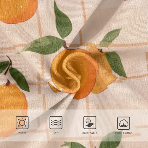 Wusikd Orange Fruit Checkered Boys' Underwear Cotton Boys Briefs Soft Toddler Underwear 2T3