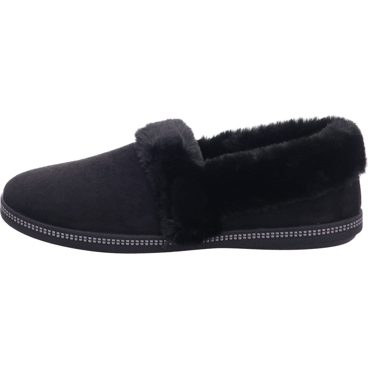 Skechers COZY CAMPFIRE TEAM TOASTY, Pantuflas para Mujer, Black Microfiber/ Faux Fur Line, 39 EU