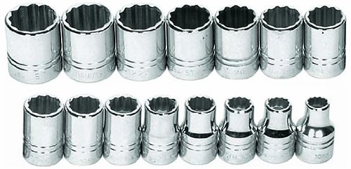 Authentic Crazy Deals Williams MSS-15RC 15-Piece 1/2-Inch Drive Metric Shallow 12 Point Socket Set