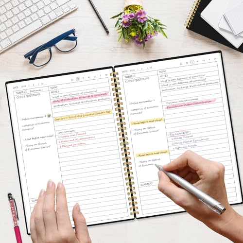 Carnet ligné à spirale Cornell COLGRAM cahier de notes pour enseignant et étudiant