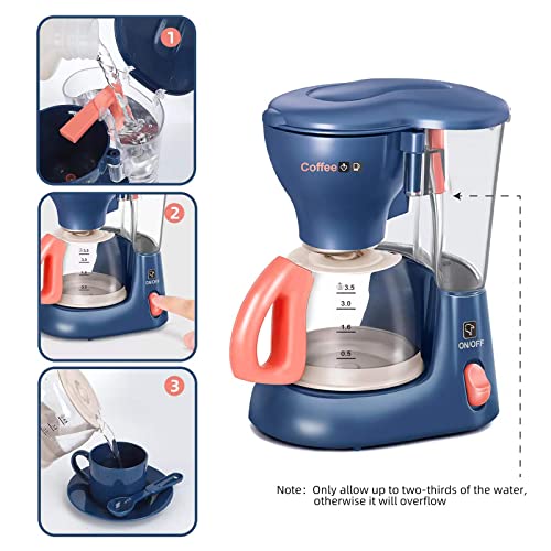 Yalujumb YLJ-9A Pretend Play Kitchen Appliances Toy Set With Coffee Maker Machine,Blender, Mixer And Toaster With Realistic Light And Sounds For Kids Ages 4-8 thumb #2