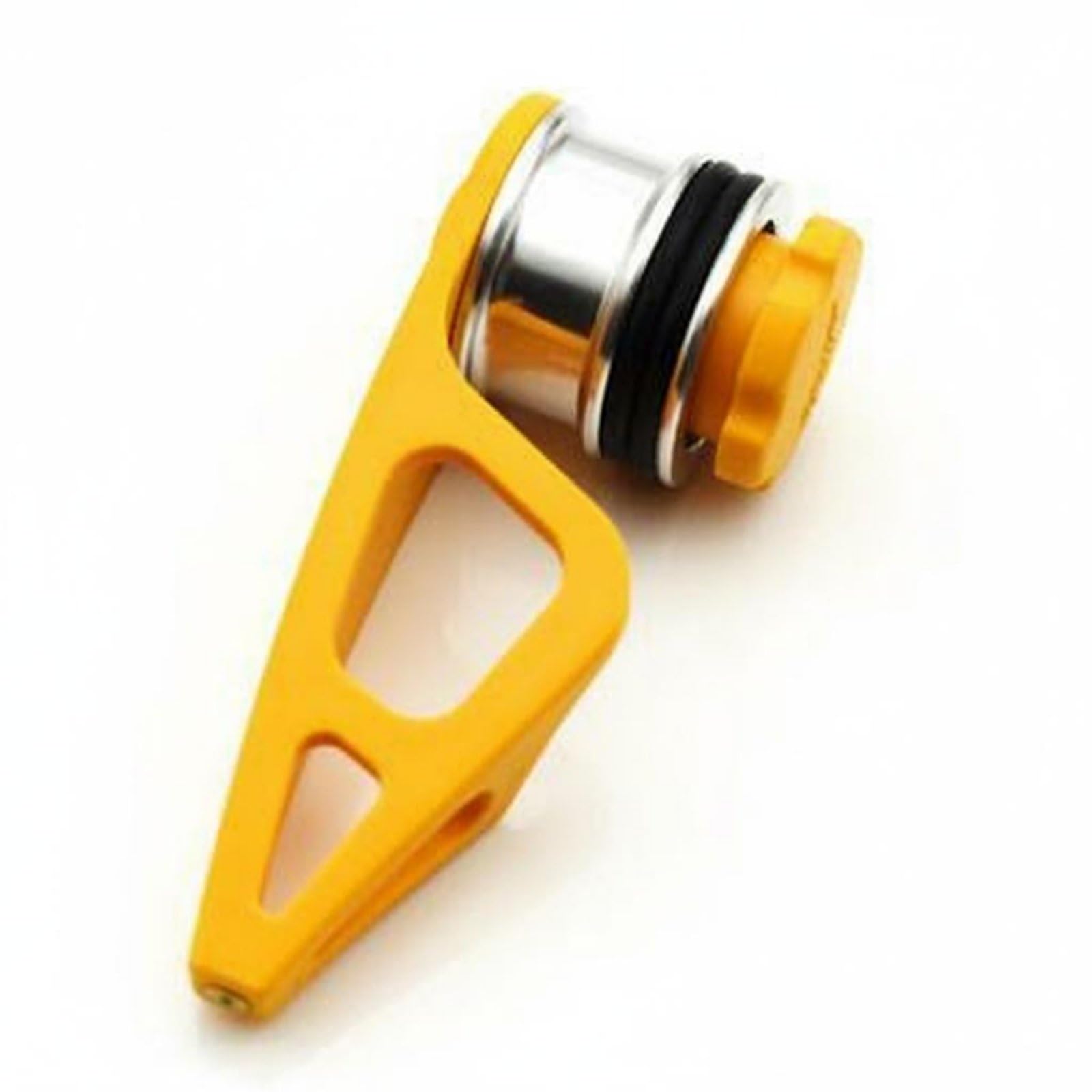 Ronyme Dispositivo per Lenze Attrezzo da Pesca Strumento per Legature Knotter Bobina Compatta Tasca Montaggio Semplice Collegamenti Resistenti Adatto a, Argento Giallo, 33G