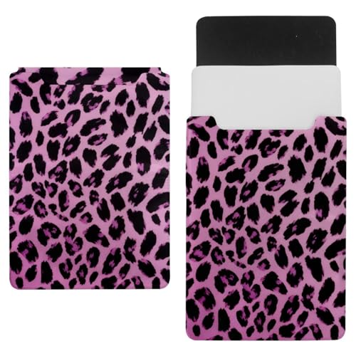 Funda para ordenador portátil en la oficina de leopardo rosa