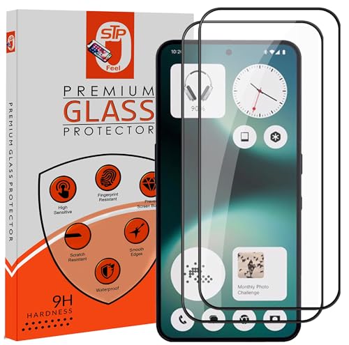 Image of STP FEEL Premium HD+ Tempered Glass Screen Protector Guard Compatible For Nothing Phone 3A Lite 5G (6.77 Inch, Pack of 2) | Edge to Edge Coverage With Easy to installation kit for Smartphone