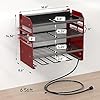 POKIPO Power Tool Organizer Wall Mount with Charging Station,Tool Storage Rack with 8 Outlet Power Strip,Heavy Duty Metal Battery Utility Rack with 4 Cordless Drill Holder 6.56 Ft Cord for Garage - Image 7