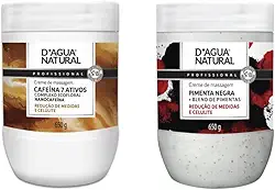 Kit Dagua Natural Cafeína Termoativador e Pimenta Negra Redutor de Medidas 650g