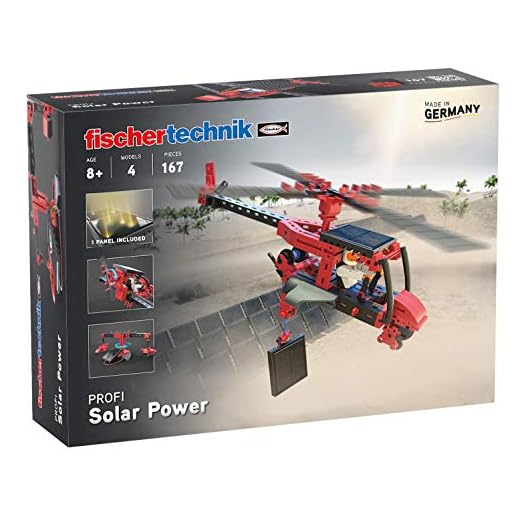 fischertechnik 559882 PROFI Solar Power – Bausatz für Kinder ab 8 Jahren, Experimentierkasten zum Thema Sonnenenergie, inkl. Solarmodul & Solarmotor, Rot