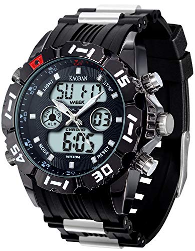Men's Outdoor Recreation Sport Watch, Multifunction Heavy Duty Design Chronograph Watch