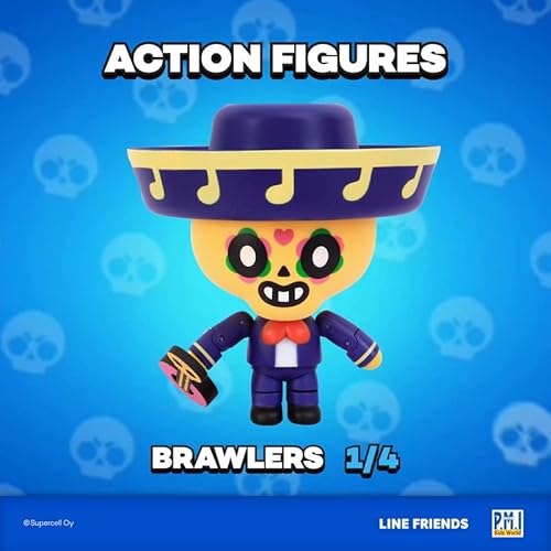 P.m.i. Brawl Stars Action Figure | One Of Four 6.7-Inch-Tall Collectibles | Brawl Stars Toys And Gift For Video Gamer | Poco Guitar Figure | Ofically Licensed Toy Figure - Articulated #TOP3