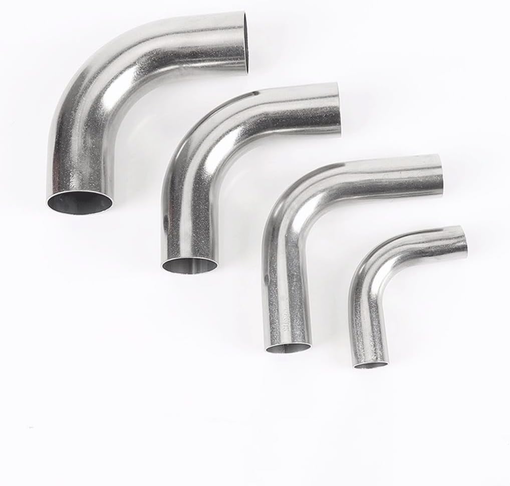 Stainless Sanitary 90 Degree Elbow Lengthen Welding Pipe Fitting, for Pneumatic Tools Plumbing Pipes Fittings (Color : 316, Size : 76mm x 2mm)