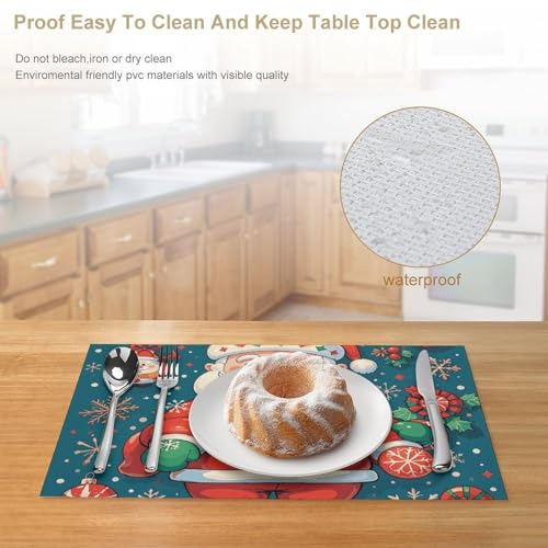 Set de table de Noël lavable anti-tache pour simplifier les fêtes - 5