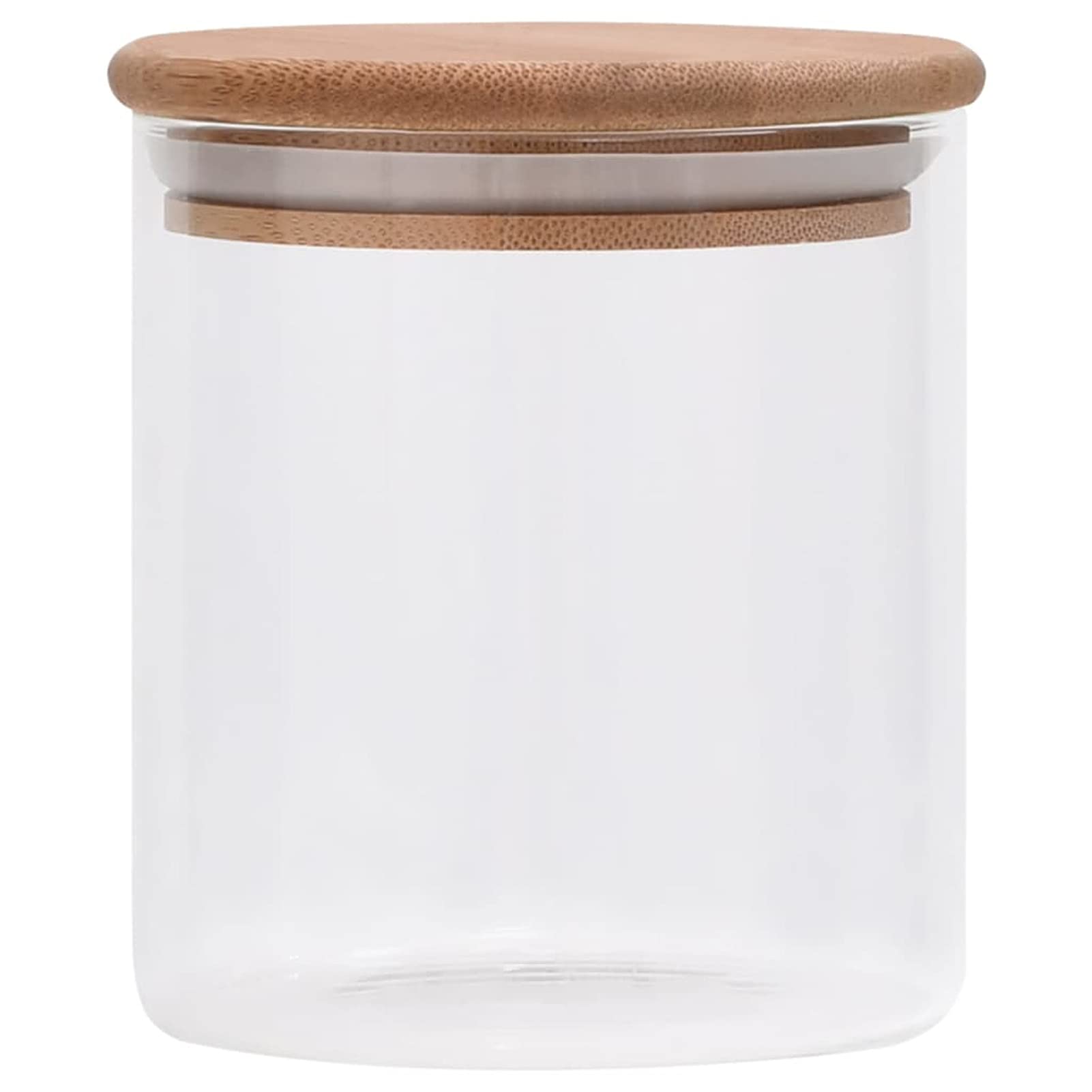 Homgoday Mobili - Tarros de cristal con tapa de bambú, 10 unidades, 600 ml, muebles de interior para salón, oficina, dormitorio