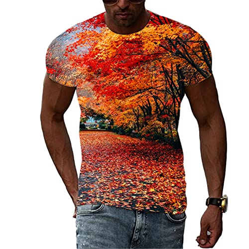 T-shirt homme manches courtes XXXXXL imprimé graphique ample confort