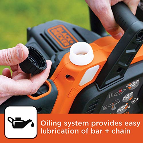 BLACK+DECKER LCS1020 20V Max Lithium Ion Chainsaw, 10 Inch